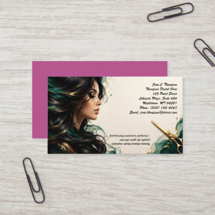 💇♀️ Carte de visite de salon de beauté de luxe