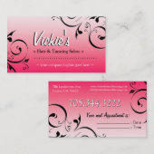 Carte de visite de salon de bronzage (Devant / Derrière)