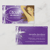 Carte de visite de salon de bronzage (Devant / Derrière)