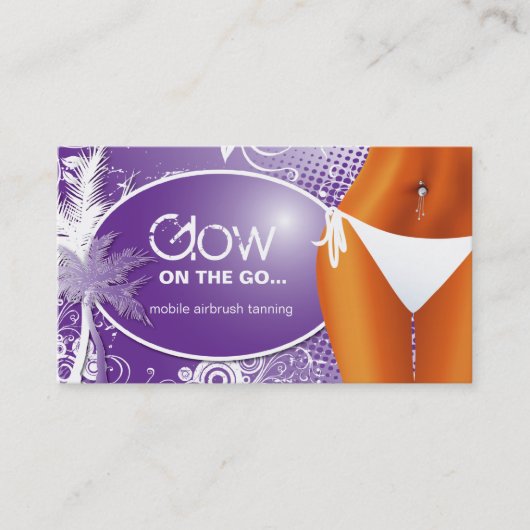 Carte de visite de salon de bronzage (Devant)