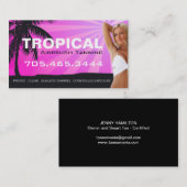 Carte de visite de salon de bronzage d'aerographe (Devant / Derrière)