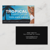 Carte de visite de salon de bronzage d'aerographe (Devant / Derrière)