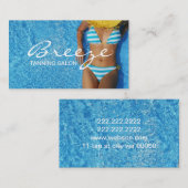 Carte de visite de salon de bronzage Spa (Devant / Derrière)