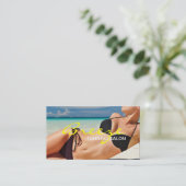 Carte de visite de salon de bronzage Spa (Debout devant)