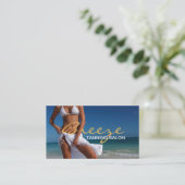 Carte de visite de salon de bronzage Spa (Debout devant)