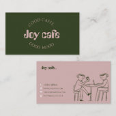 Carte de visite de salon de café moderne | Marque (Devant / Derrière)