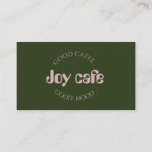 Carte de visite de salon de café moderne | Marque (Devant)