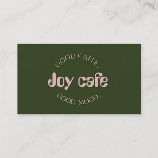 Carte de visite de salon de café moderne | Marque (Devant)