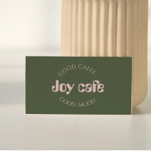 Carte de visite de salon de café moderne | Marque