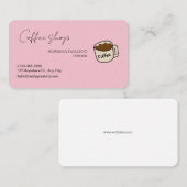 carte de visite de salon de café (modifiable) (Devant / Derrière)
