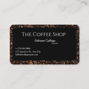Carte de visite de salon de café (modifiable)