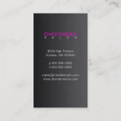 Carte de visite de salon de Chez Chique (Dos)