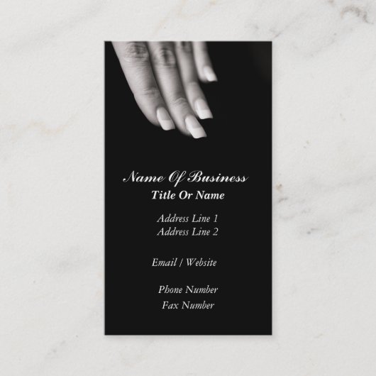 Carte de visite de salon de clou (Devant)