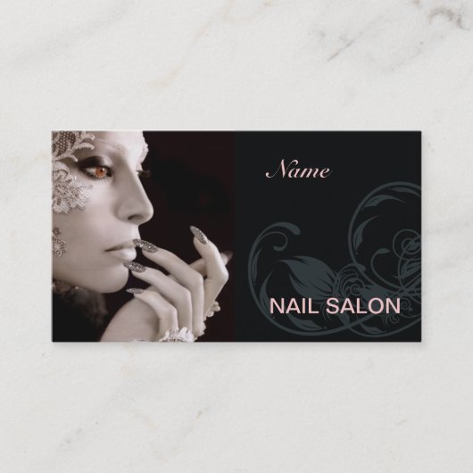 Carte de visite de salon de clou (Devant)