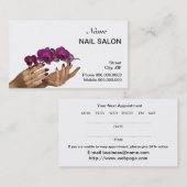 Carte de visite de salon de clou - choisissez (Devant / Derrière)