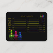 Carte de visite de salon de clou d'artiste de clou (Dos)