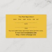 Carte de visite de salon de coiffure (Dos)