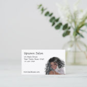 Carte de visite de salon de coiffure (Debout devant)