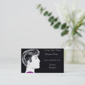 Carte de visite de salon de coiffure (Debout devant)