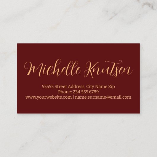 Carte de visite de salon de coiffure (Dos)