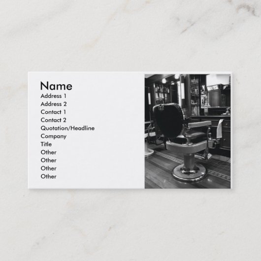 Carte de visite de salon de coiffure (Devant)