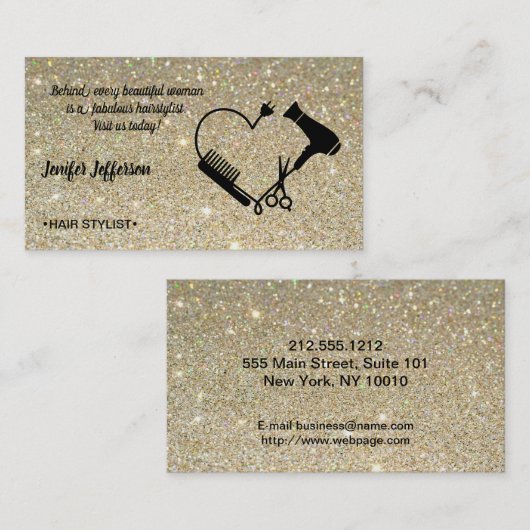 Carte de visite de salon de coiffure (Devant / Derrière)