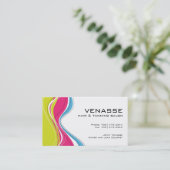 Carte de visite de salon de coiffure (Debout devant)