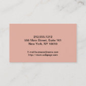 Carte de visite de salon de coiffure (Dos)