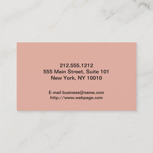 Carte de visite de salon de coiffure (Dos)