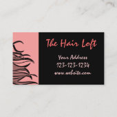 Carte de visite de salon de coiffure (Dos)