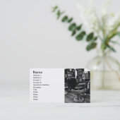 Carte de visite de salon de coiffure (Debout devant)