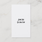 Carte de visite de salon de coiffure (Dos)