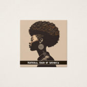 Carte de visite de salon de coiffure afro-américai (Devant)