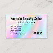 Carte de visite de salon de coiffure branché (Devant)