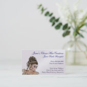 Carte de visite de salon de coiffure de beauté (Debout devant)