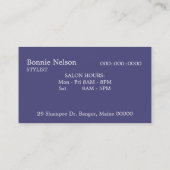 Carte de visite de salon de coiffure de ciseaux (Dos)
