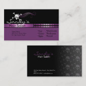 carte de visite de salon de coiffure de crâne (Devant / Derrière)