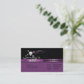 carte de visite de salon de coiffure de crâne (Debout devant)