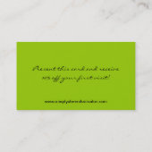 Carte de visite de salon de coiffure d'impression (Dos)