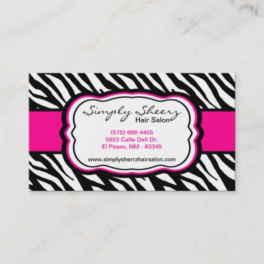 Carte de visite de salon de coiffure d'impression (Devant)