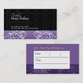Carte de visite de salon de coiffure et carte de (Devant / Derrière)