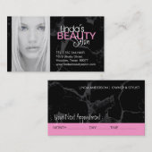 CARTE DE VISITE DE SALON DE COIFFURE ET DE SPA (Devant / Derrière)