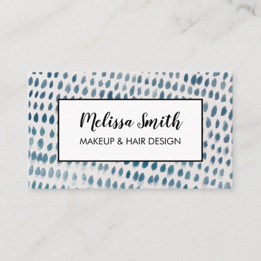 Carte de visite de salon de coiffure géométrique (Devant)