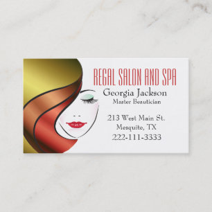 Carte de visite de salon de coiffure Glam Moderne