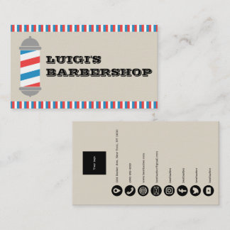 Carte de visite de salon de coiffure Minimaliste B