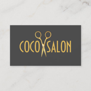 Carte de visite de salon de coiffure moderne
