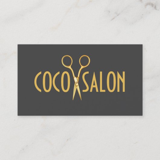 Carte de visite de salon de coiffure moderne (Devant)