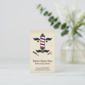 Carte de visite de salon de coiffure pour hommes (Debout devant)