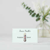 Carte de visite de salon de coiffure Simple White (Debout devant)
