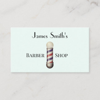 Carte de visite de salon de coiffure Simple White